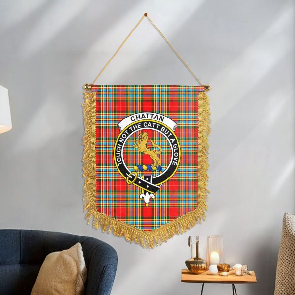 Chattan Tartan Crest Wall Hanging Banner Fashion - Image 3