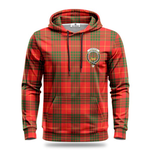 Cameron Modern Tartan Crest Hoodie Sale - Image 2