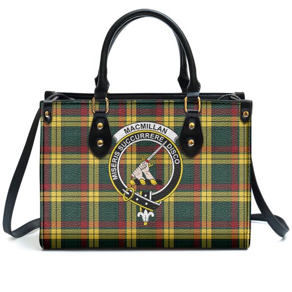 MacMillan Old Modern Tartan Crest Leather Handbag Discount - Image 2