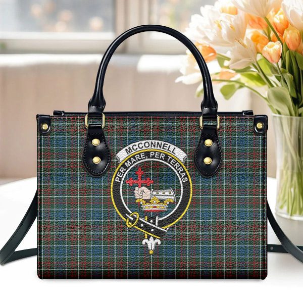 McConnell Tartan Crest Leather Handbag Online Hot Sale