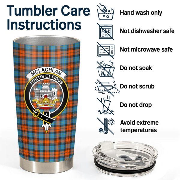 McLachlan Ancient Tartan Crest Tumbler Online - Image 4