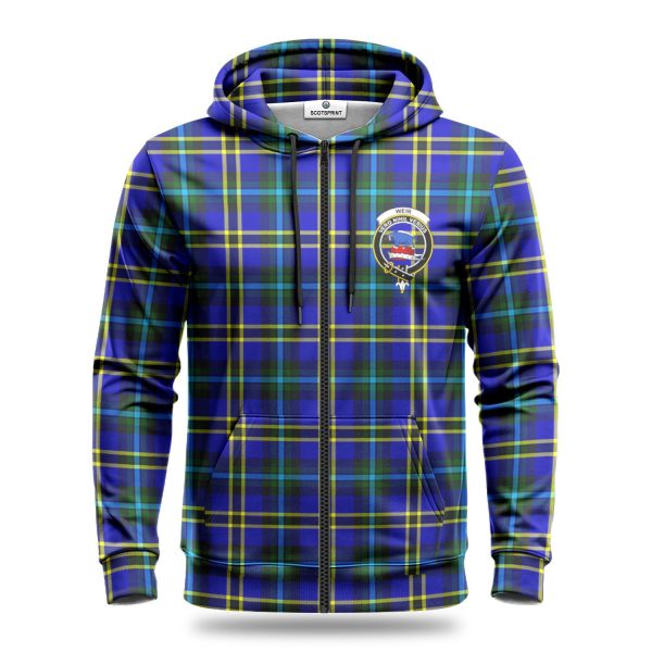 Weir Modern Tartan Crest Hoodie Sale - Image 3
