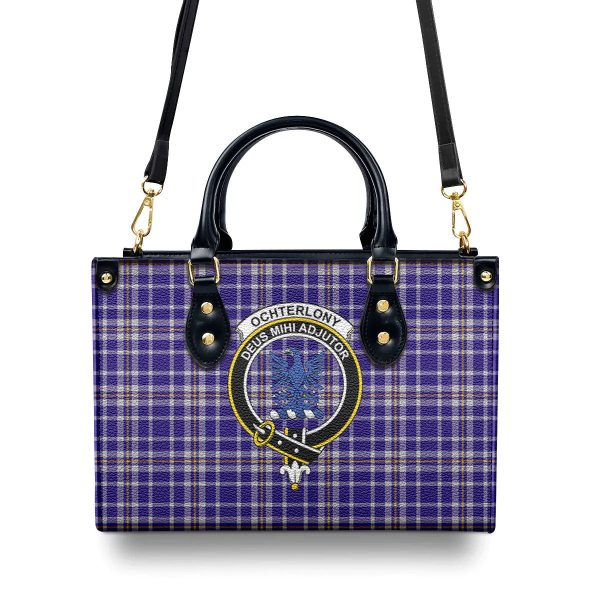 Ochterlony Tartan Crest Leather Handbag Sale - Image 4